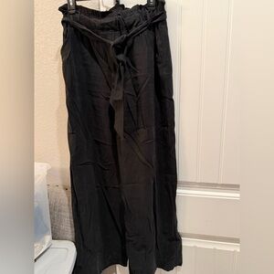 Evolutionary black pants with Tie Detail